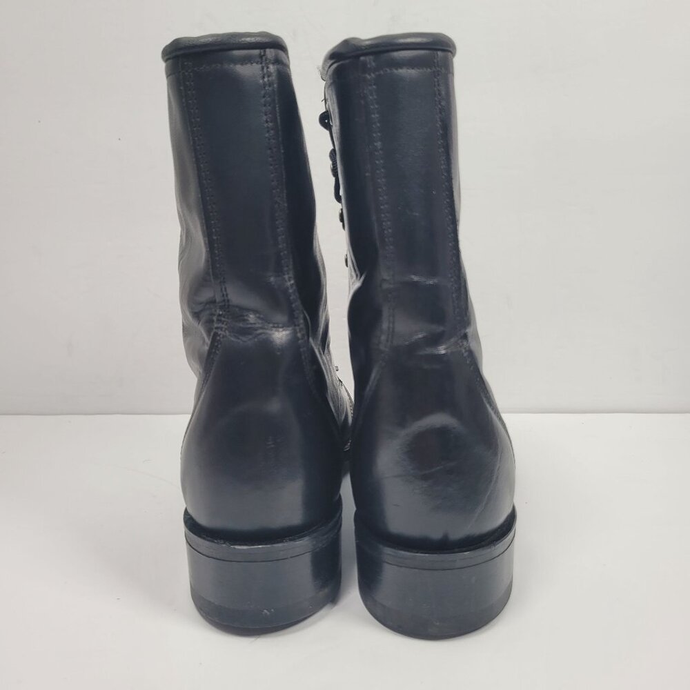 Laredo Kilte Roper Women's Black Leather Lace up Western Boots US Size 7M - Picture 4 of 12